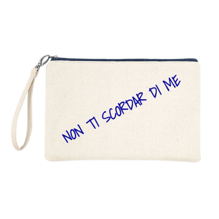 Astuccio 100% cotone Canvas "NON TI SCORDAR DI ME"