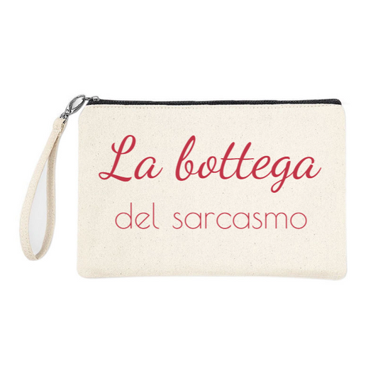 Astuccio 100% cotone Canvas " LA BOTTEGA DEL SARCASMO "