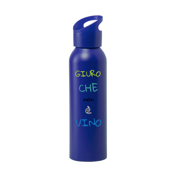 Borraccia IRONICA Alluminio Runtex 600 ml "GIURO CHE NON é VINO"