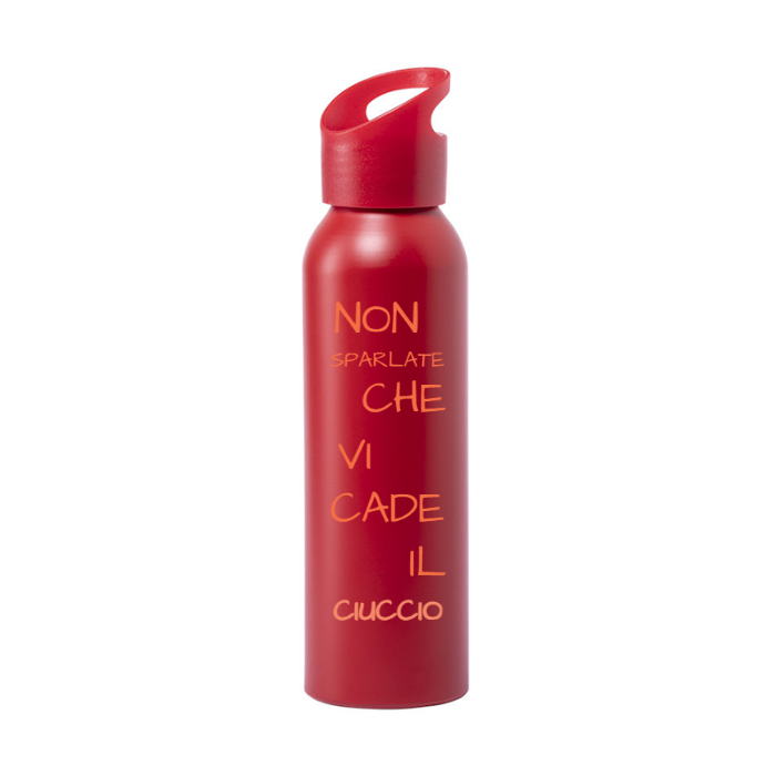 Borraccia IRONICA Alluminio Runtex 600 ml "NON SPARLATE CHE VI CADE IL CIUCCIO"