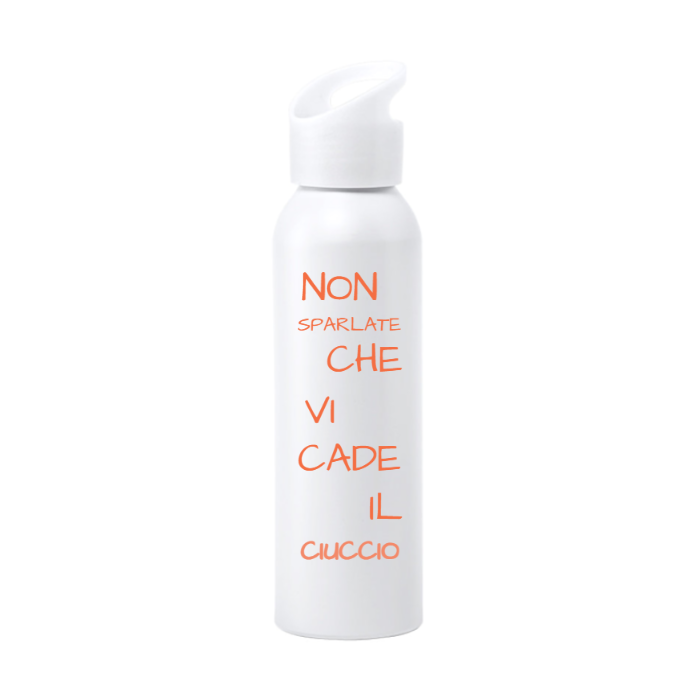 Borraccia IRONICA Alluminio Runtex 600 ml "NON SPARLATE CHE VI CADE IL CIUCCIO"
