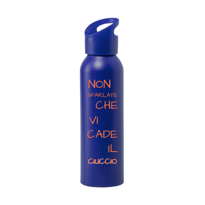 Borraccia IRONICA Alluminio Runtex 600 ml "NON SPARLATE CHE VI CADE IL CIUCCIO"