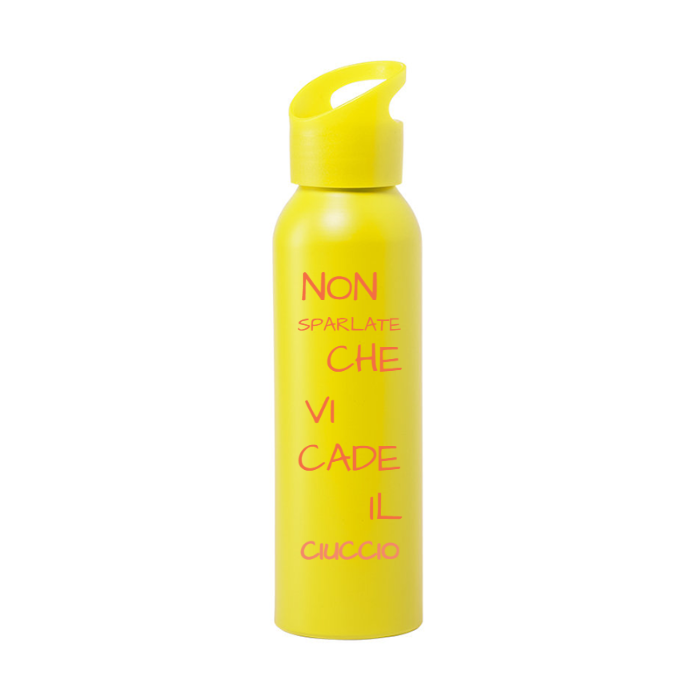 Borraccia IRONICA Alluminio Runtex 600 ml "NON SPARLATE CHE VI CADE IL CIUCCIO"