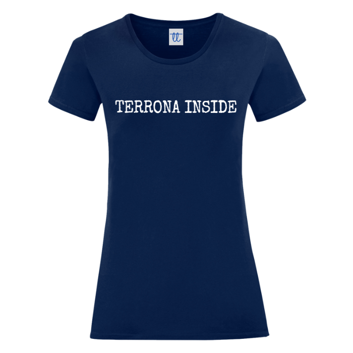 T-Shirt SARCASTICO Donna Cotone Organico Inspire "TERRONA INSIDE"