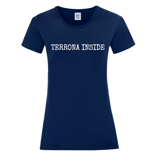 T-Shirt SARCASTICO Donna Cotone Organico Inspire "TERRONA INSIDE"