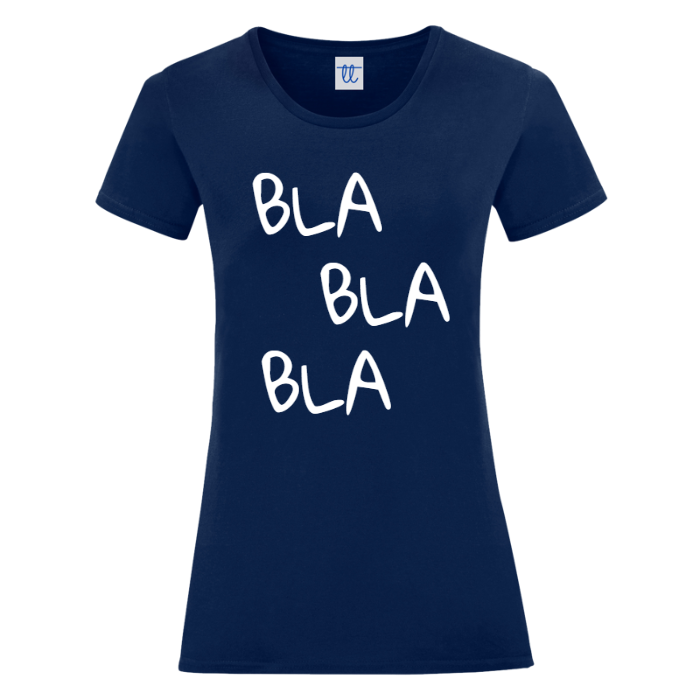 T-Shirt SARCASTICO Donna Cotone Organico Inspire "BLA BLA BLA"