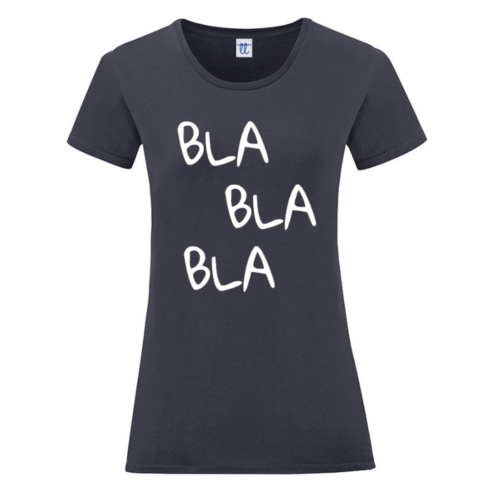 T-Shirt SARCASTICO Donna Cotone Organico Inspire "BLA BLA BLA"