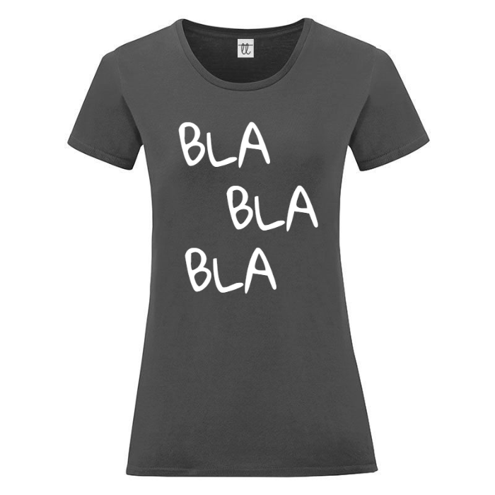 T-Shirt SARCASTICO Donna Cotone Organico Inspire "BLA BLA BLA"