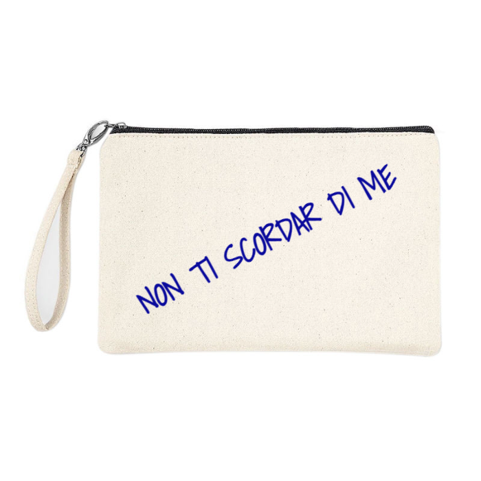 Astuccio 100% cotone Canvas "NON TI SCORDAR DI ME"