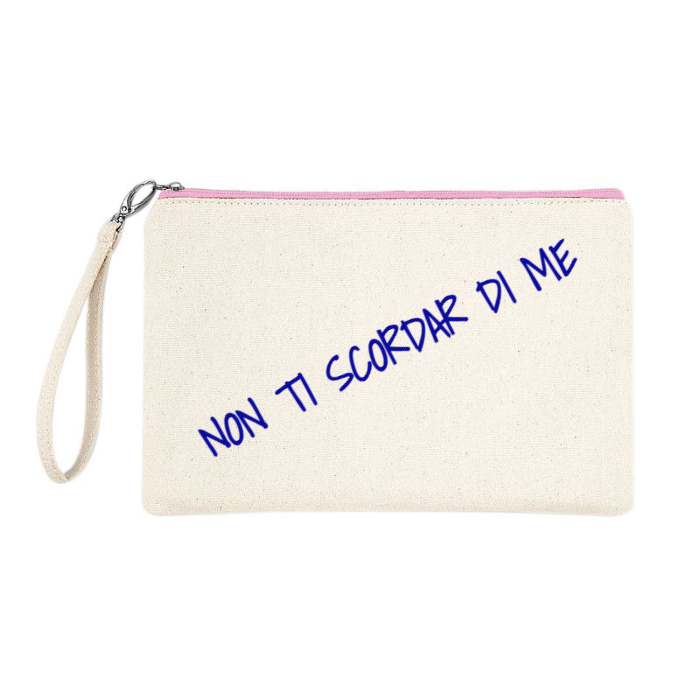Astuccio 100% cotone Canvas "NON TI SCORDAR DI ME"