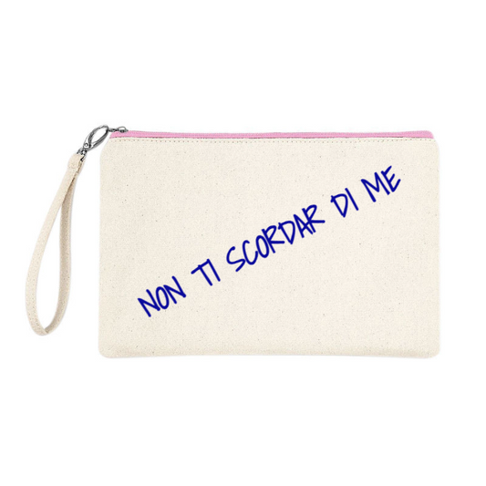 Astuccio 100% cotone Canvas "NON TI SCORDAR DI ME"