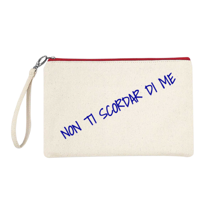 Astuccio 100% cotone Canvas "NON TI SCORDAR DI ME"
