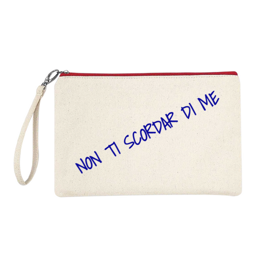 Astuccio 100% cotone Canvas "NON TI SCORDAR DI ME"