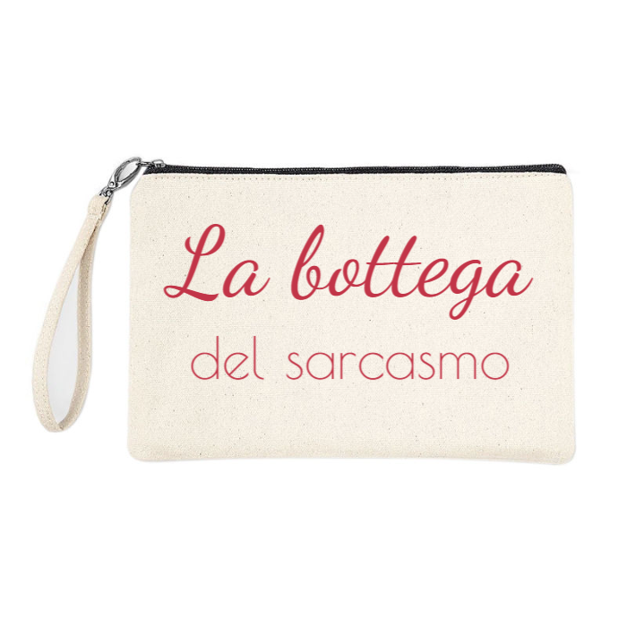 Astuccio 100% cotone Canvas " LA BOTTEGA DEL SARCASMO "
