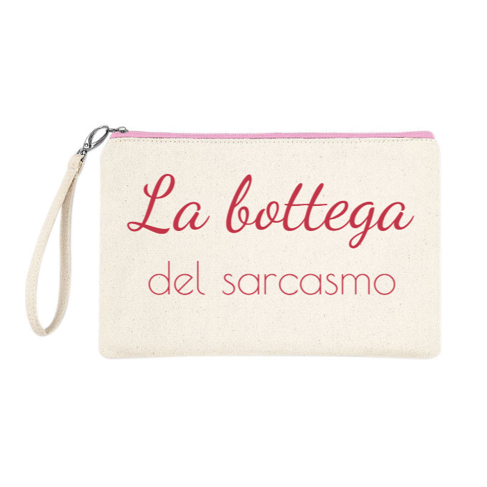 Astuccio 100% cotone Canvas " LA BOTTEGA DEL SARCASMO "