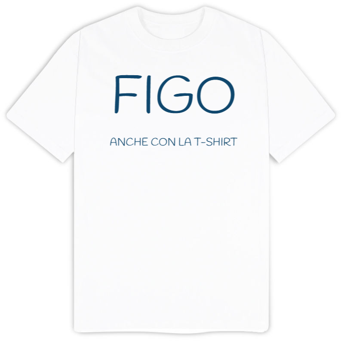 T-Shirt SARCASTICO Uomo Cotone Organico Inspire "FIGO ANCHE CON LA T-SHIRT"