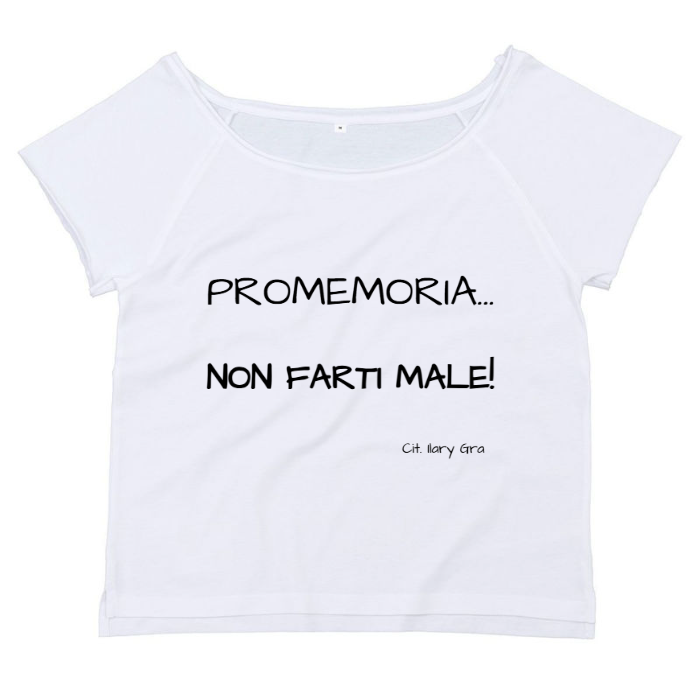 T-Shirt SARCASTICO Donna Flashdance Mantis "PROMEMORIA...NON FARTI MALE!"